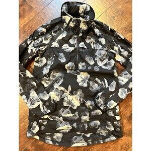 Lululemon Miss Misty Pullover Half Zip Jacket Inky Floral Black Glyde Hoodie
